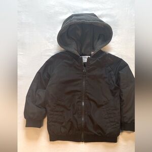 Zara kids, black hooded bomber jacket size 3-4 years used in good condition.